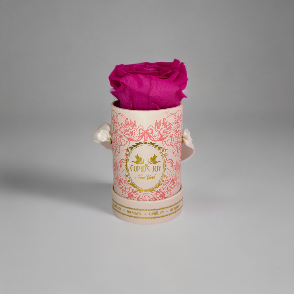 L’Amour Solo – Eternal Single Rose in Cupid Box