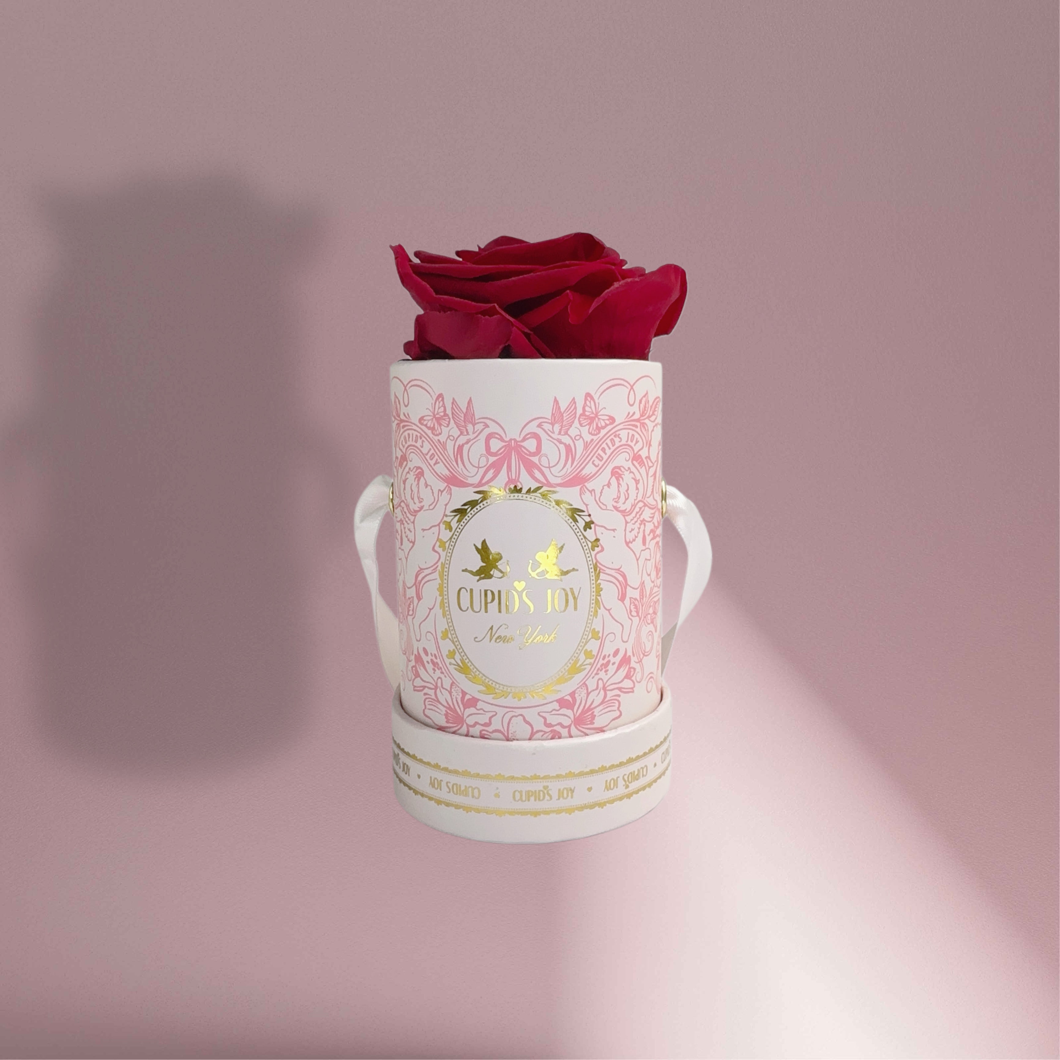 L’Amour Solo – Eternal Single Rose in Cupid Box